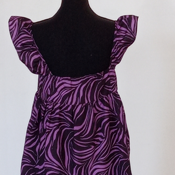 En Saison purple and black Tiger Tiered maxi dress - Picture 7 of 9
